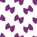 Seamless pattern bows leopard spots vector illustration Royalty Free Stock Photo
